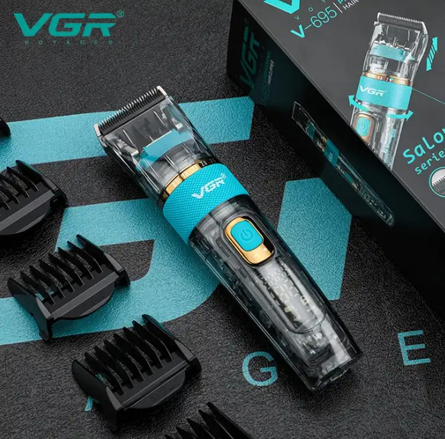 Машинка для стрижки волос VGR V-695 с насадками - изображение 2