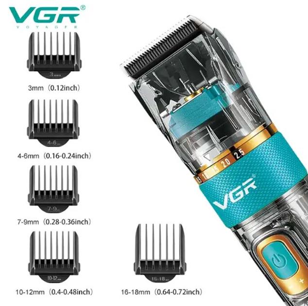 Машинка для стрижки волос VGR V-695 с насадками - изображение 5
