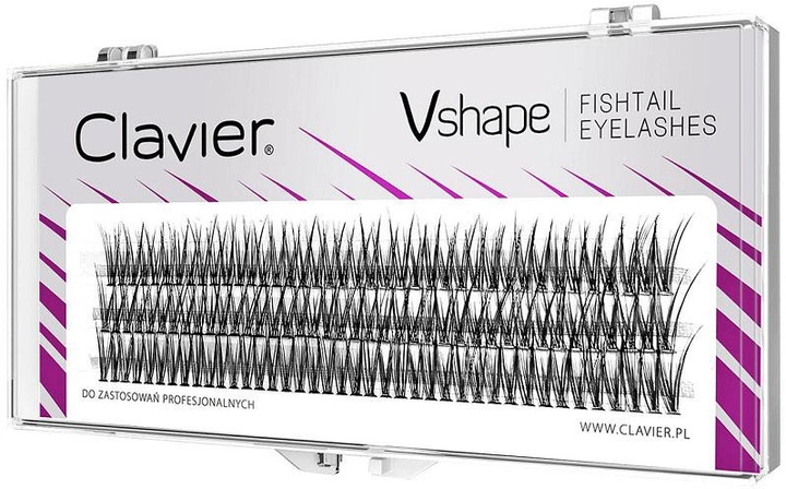 Kępki rzęs Clavier Vshape Fishtail Eyelashes 8 mm (5907465652827) - obraz 1
