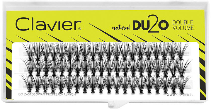 Kępki rzęs Clavier DU2O Double Volume 12 mm (5907465652247) - obraz 1