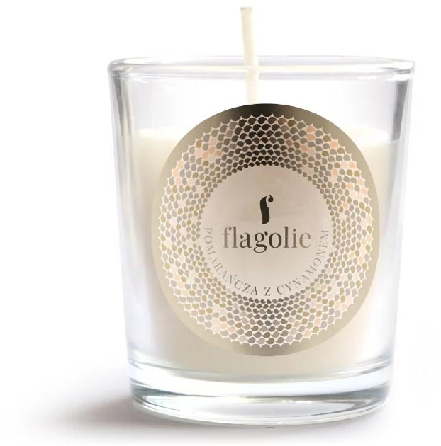 Невелика соєва ароматична свічка Flagolie Апельсин з корицею 70 г (5907471932289) - зображення 1