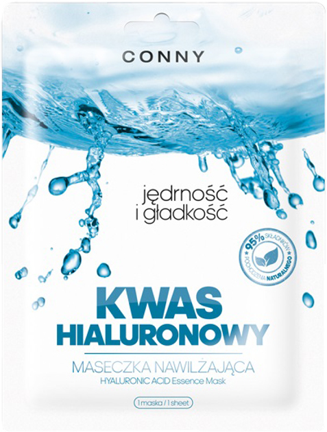 Maseczka nawilżająca Conny Hyaluronic Acid Essence Mask z kwasem hialuronowym w płachcie 23 g (8809361272499) - obraz 1