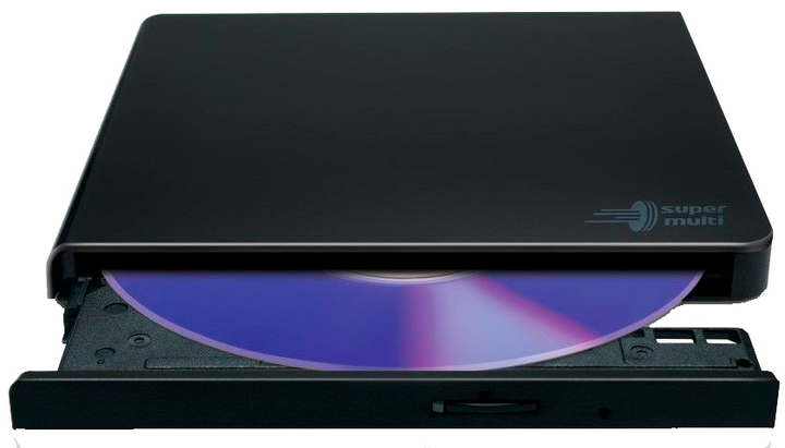 Зовнішній оптичний привід Hitachi-LG Externer DVD-Brenner HLDS GP57EB40 Slim USB Black (GP57EB40.AHLE10B) - зображення 4