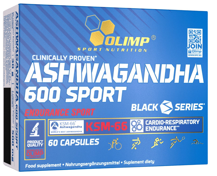 Aminokwas Olimp Ashwagandha 600 Sport 60 kapsułek (5901330058370) - obraz 1