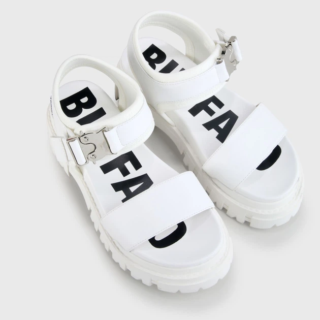 Sandały damskie na grubej podeszwie Buffalo Calzature 1652023 40 Białe (4061516533129) - obraz 5