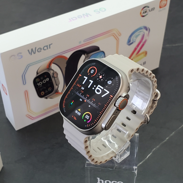 Смарт-часы Smar Watch 9s GS ULTRA 2 49мм AMOLED дисплей укр меню Серый ...