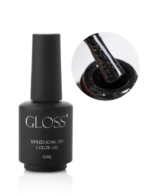 Гель-лак Gloss Company 418 черный с микроблеском 11 мл - Фото 1 Гель-лак Gloss Company 418 черный с микроблеском 11 мл - изображение 1