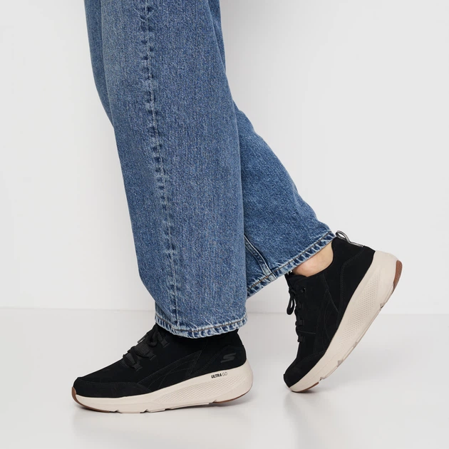 Женские сникеры замшевые Skechers 144521 BKW 41 Черные (195969115053) - изображение 6