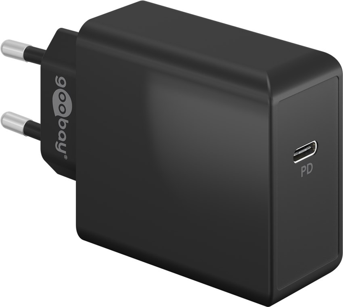 Зарядний пристрій Goobay Wentronic Power Delivery 65Вт 1x USB-C Чорний (4040849617614) - зображення 1
