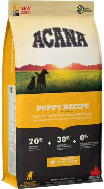 Sucha karma dla szczeniat Acana Puppy Recipe 17 kg (0064992500177) - obraz 1
