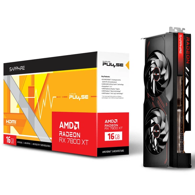 Видеокарта Sapphire Radeon RX 7800 XT 16GB GDDR6 Pulse GAMING - изображение 5