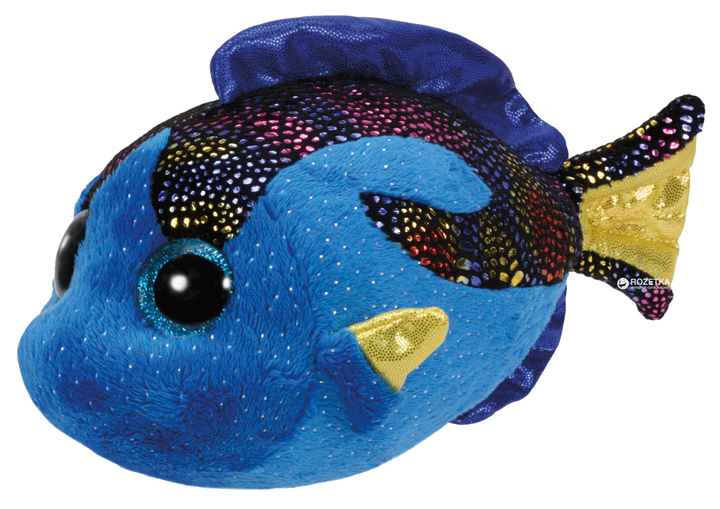 Дитяча м'яконабивна іграшка TY Beanie Boos Блакитна рибка Aqua 15 см (TY37243) - зображення 1