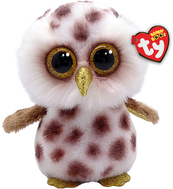 Дитяча м'яконабивна іграшка TY Beanie Boos Сова Whoolie 15 см (TY36574) - зображення 1