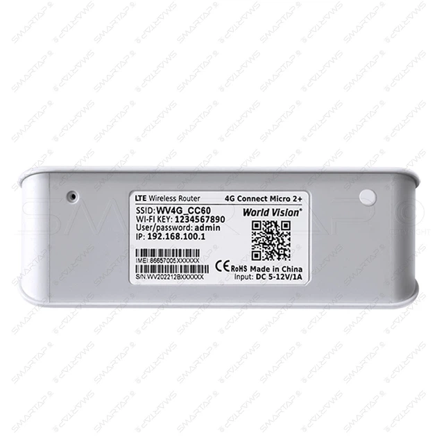 4G LTE WiFi маршрутизатор World Vision 4G CONNECT MICRO 2+ с адаптером для работы от Павербанка. Два акумулятори по 2100 mA/h. До 14 годин автономної роботи. Швидкість до 150 Мбіт/с (Cat.4). Виходи під антену. Підтримка до 16 пристроїв - изображение 5