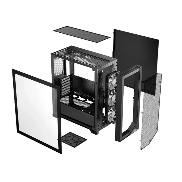 Корпус PсCOOLER CPS чорний E-ATX (C3D510 BK ARGB) без БЖ - изображение 4
