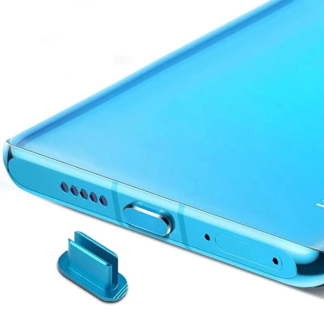 Заглушка USB-C для смартфонов и гаджетов Синяя - Фото 1 Заглушка USB-C для смартфонов и гаджетов Синяя - изображение 1