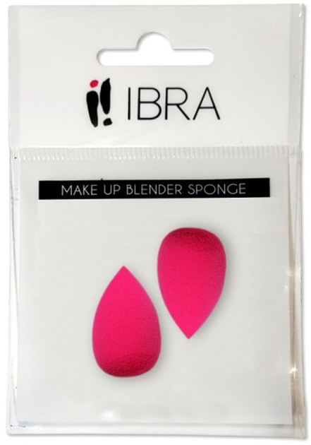 Набір спонжів для макіяжу Ibra Makeup Beauty Blender mini Pink 2 шт (5906395543373) - зображення 1