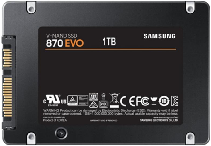 SSD диск Samsung 870 Evo-Series 1TB 2.5" SATA III V-NAND 3bit MLC (TLC) (MZ-77E1T0B/EU) - зображення 4