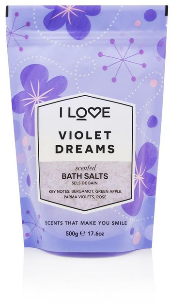 Sól do kąpieli I Love Scented Bath Salts kojąco-relaksująca Violet Dreams 500 g (5060351545396) - obraz 1