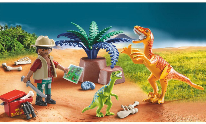 Zestaw figurek do zabawy Playmobil Dinos Badacz dinozaurów (4008789701084) - obraz 2