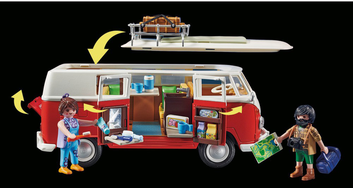 Ігровий набір фігурок Playmobil Volkswagen T1 Camping Bus (4008789701763) - зображення 7