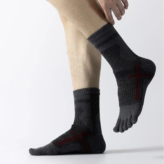 Шкарпетки на кожен палець Cross Five Fingers Shu 42-44 темно-сірий з принтом - Фото 1 Шкарпетки на кожен палець Cross Five Fingers Shu 42-44 темно-сірий з принтом - зображення 1