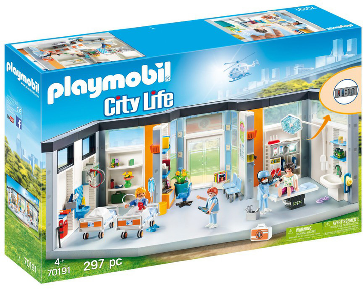 Ігровий набір фігурок Playmobil City Life Furnished Hospital Wing (4008789701916) - зображення 1