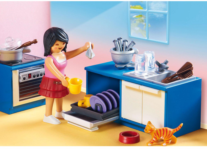 Zestaw figurek do zabawy Playmobil Dollhouse Rodzinna kuchnia (4008789702067) - obraz 6