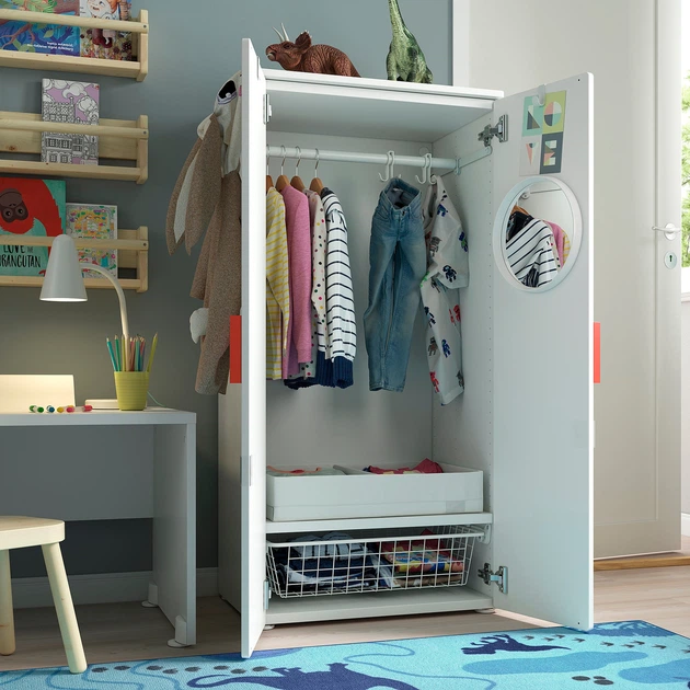 Гардероб IKEA ЗМОСТАД/ОПХУС, білий, береза, 60x42x123 см, 094.261.88 - Фото 5 Гардероб IKEA ЗМОСТАД/ОПХУС, білий, береза, 60x42x123 см, 094.261.88 - зображення 5