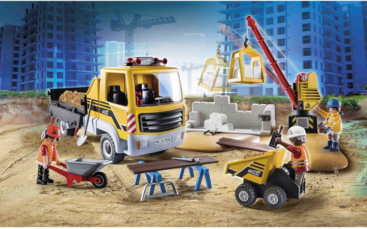 Zestaw figurek do zabawy Playmobil City Action Plac budowy z wywrotką (4008789707420) - obraz 3
