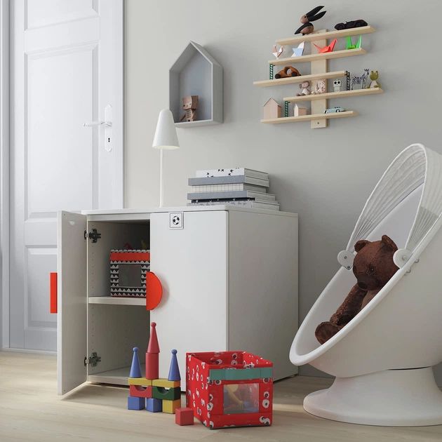 Шафа IKEA ЗМОСТАД / ОПХУС, біла біла, з 1 полицею, 60x57x63 см, 393.891.89 - зображення 3