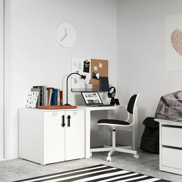 Шафа IKEA ЗМОСТАД / ОПХУС, біла біла, з 1 полицею, 60x57x63 см, 393.891.89 - зображення 4