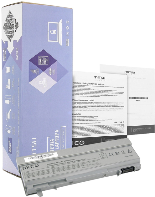 Акумулятор Mitsu для ноутбуків Dell Latitude E6400 10.8V-11.1V 6600 mAh (5902687183258) - зображення 1