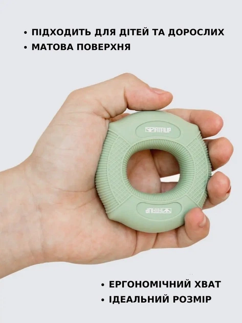 Еспандер кистьовий кільце LION Sport-2333 30LB-40LB (15-20 кг.) бірюзовий - изображение 3