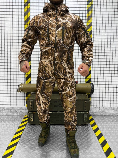 Тактичний маскувальний костюм SoftShell Камуфляж 2XL - зображення 1