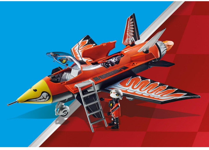 Zestaw do zabawy z figurką Playmobil Air Stunt Show Odrzutowiec Orzeł (4008789708328) - obraz 4