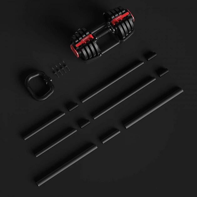 Zestaw regulowanych sztangielek HMS PRO SET SGR18 3 w 1 41 kg (5907695553574) - obraz 12