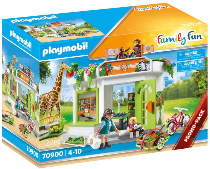 Zestaw figurek do zabawy Playmobil Family Fun Lecznica zwierząt w Zoo (4008789709004) - obraz 1
