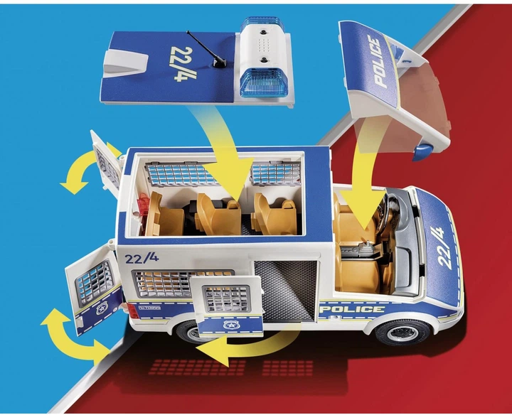 Конструктор Playmobil City Action Поліцейський транспортер з мигалкою та сиреною (4008789708991) - зображення 6