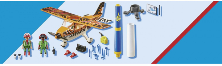 Zestaw figurek do zabawy Playmobil Air Stunt Show Tiger Propeller Plane (4008789709028) - obraz 2