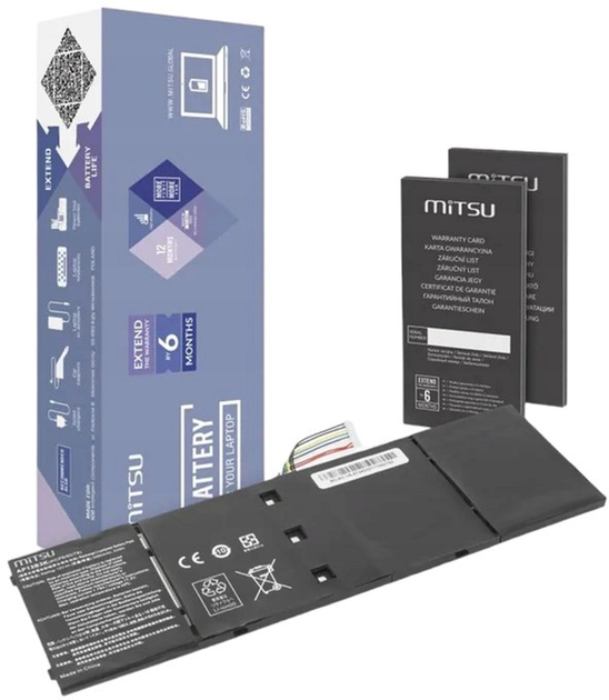 Акумулятор Mitsu для ноутбуків Acer Aspire V5-572 15V 3560 mAh (5903050378165) - зображення 1