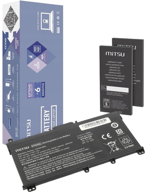 Bateria Mitsu do laptopów HP Omen 15/Pavilion 15 11.55V 3400 mAh (5903050378783) - obraz 1