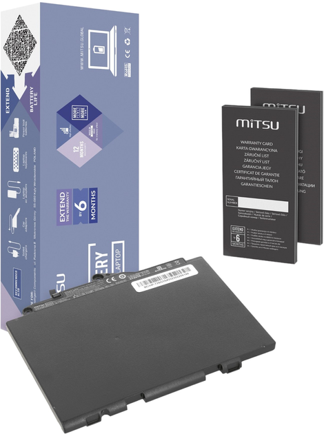 Акумулятор Mitsu для ноутбуків HP EliteBook 725 G3/820 G3 11.4V 2700 mAh (5904162453313) - зображення 1