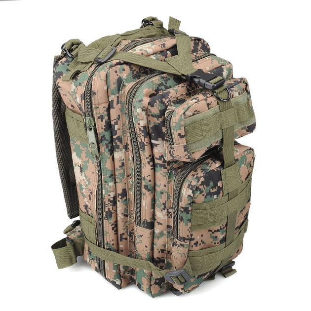Тактичний штурмовий військовий рюкзак Armour Tactical C35 Oxford 600D (з системою MOLLE) 35 літрів Зелений піксель - зображення 2