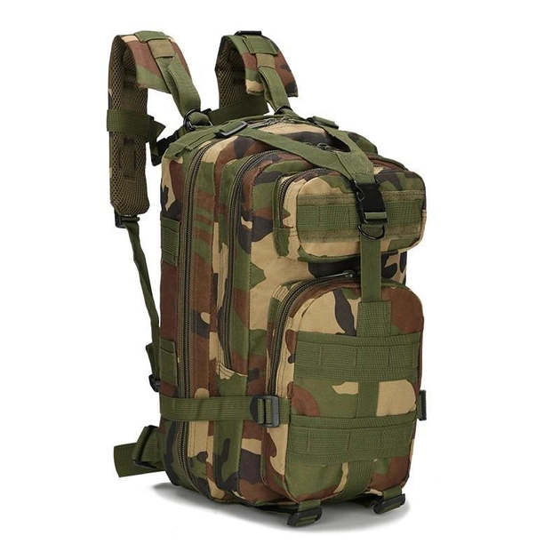 Тактический штурмовой военный рюкзак Armour Tactical М25 Oxford 600D (с системой MOLLE) 20-25 литров Лес - изображение 1