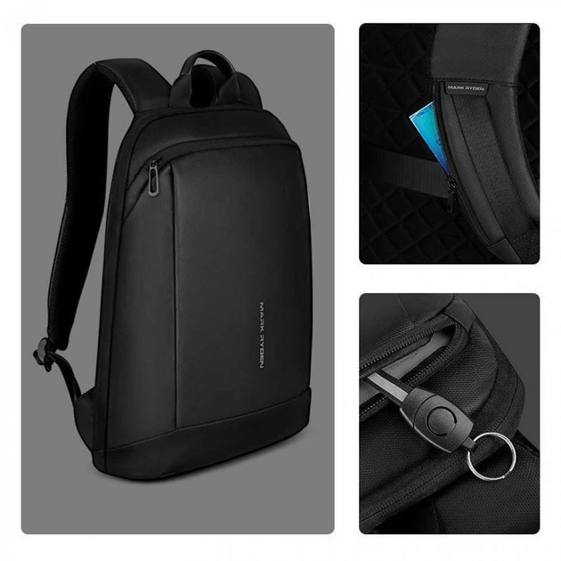 Рюкзак Mark Ryden Blend MR9813 13 л для ноутбука 15,6" Чорний (MR9813-00-2596UA) - зображення 9