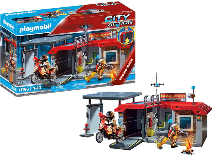 Zestaw do zabawy Playmobil City Action 71 193 Remiza strażacka (4008789711939) - obraz 2