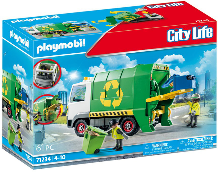 Zestaw figurek do zabawy Playmobil City Action Samochód do recyklingu (4008789712349) - obraz 1