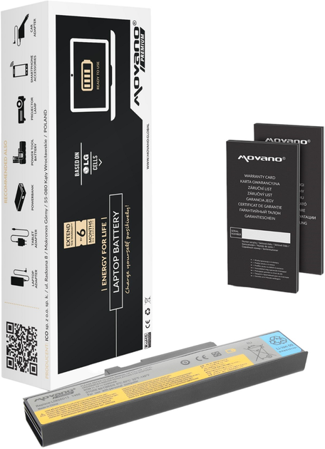 Bateria Movano Premium do laptopów Lenovo IdeaPad Y450/Y550 10.8V-11.1V 5200 mAh (5902687181315) - obraz 1