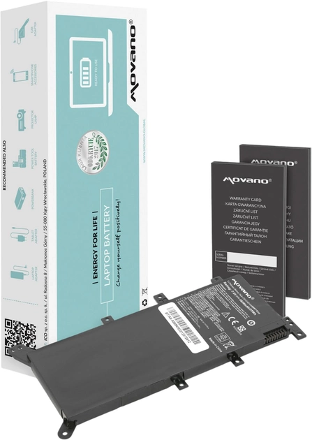 Акумулятор Movano Premium для ноутбуків Asus A555/F555/K555 7.4V-7.6V 5000 mAh (5903050372354) - зображення 1